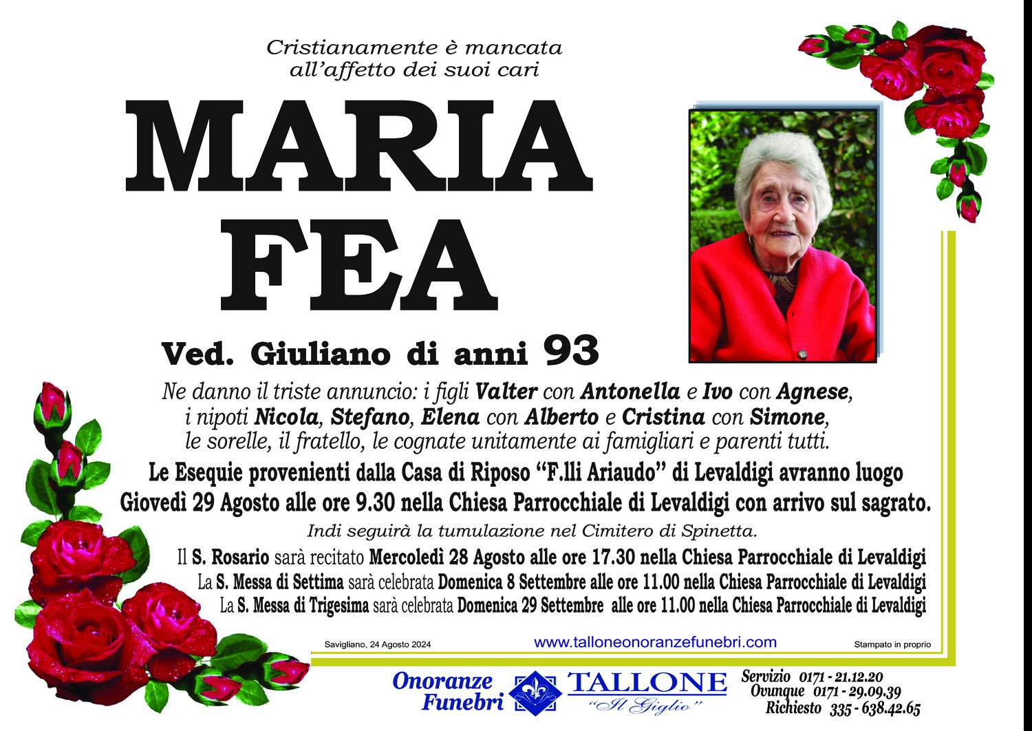 Maria Fea<small class='fs-20'><br/>Ved. Giuliano</small>